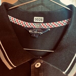 Ben Sherman Black Polo with White Accents